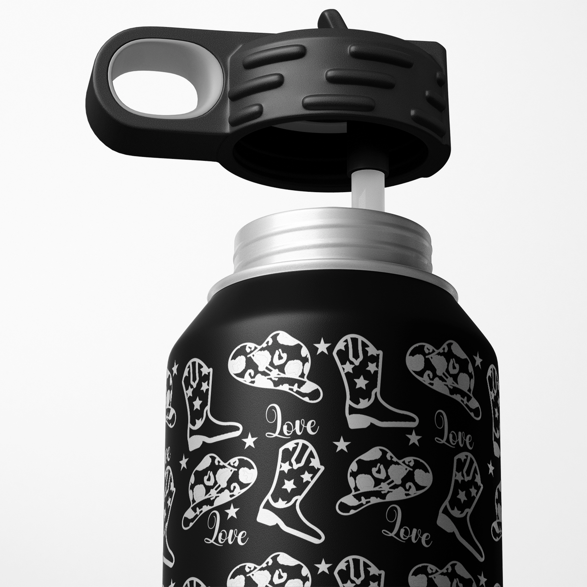 Cowgirl Hat and Boots 32oz Sport Water Bottle