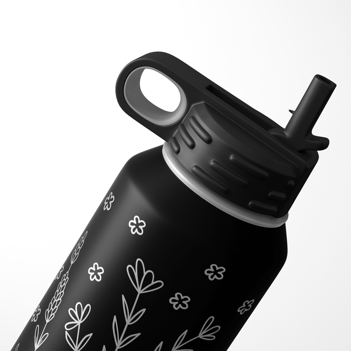 Floral Doodles 32oz Sport Water Bottle