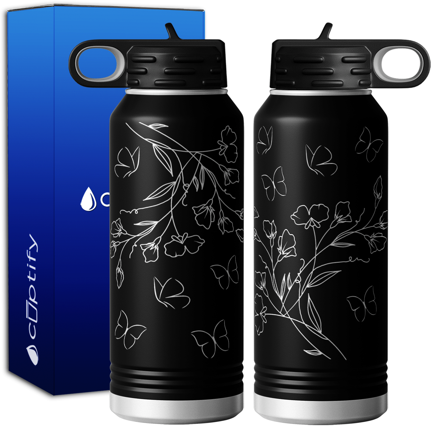 Blooming 32oz Sport Water Bottle