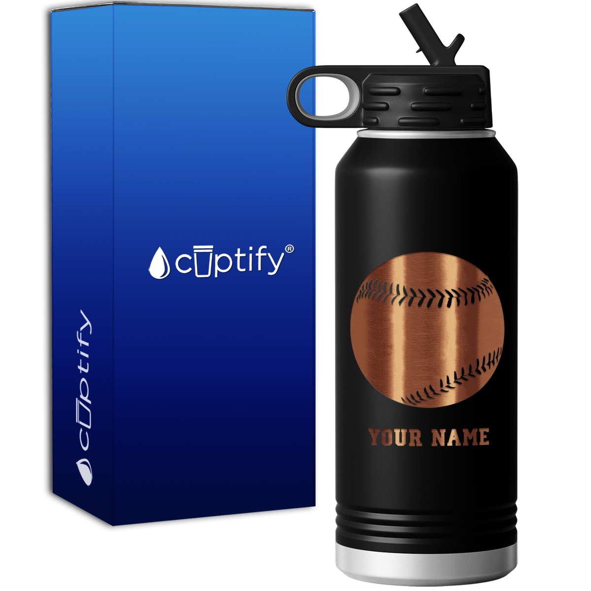 Personalized Baseball 32oz Sport Water Bottle