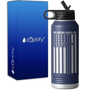 One Nation Under God 32oz Sport Water Bottle