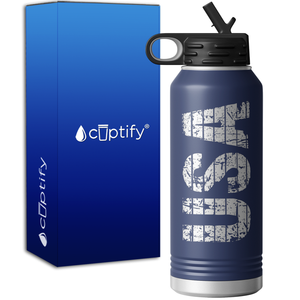 Distressed USA 32oz Sport Water Bottle