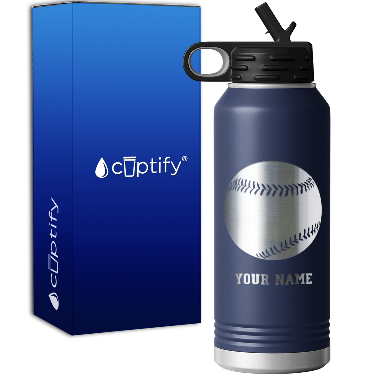 Personalized Baseball 32oz Sport Water Bottle