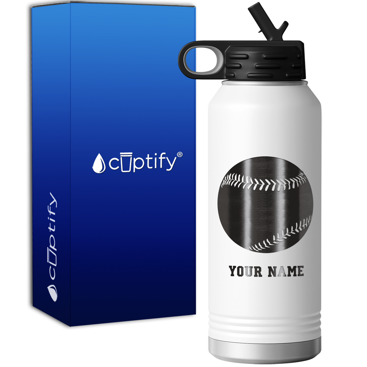 Personalized Baseball 32oz Sport Water Bottle