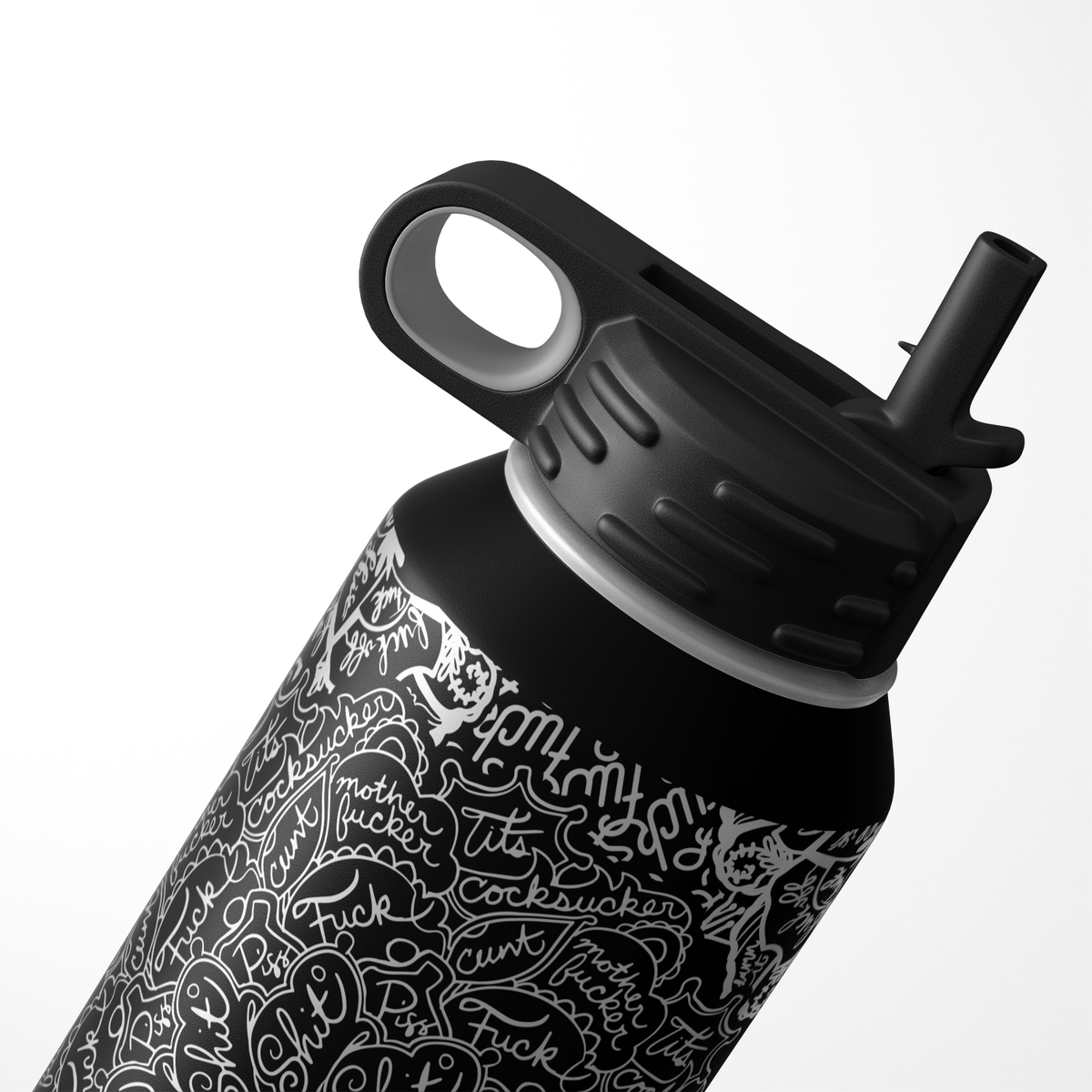 Hidden Cuss Word Mandala 32oz Sport Water Bottle