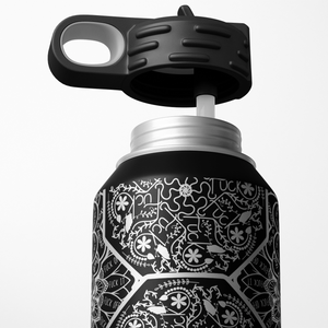 Hidden Swear Word Mandala 32oz Sport Water Bottle