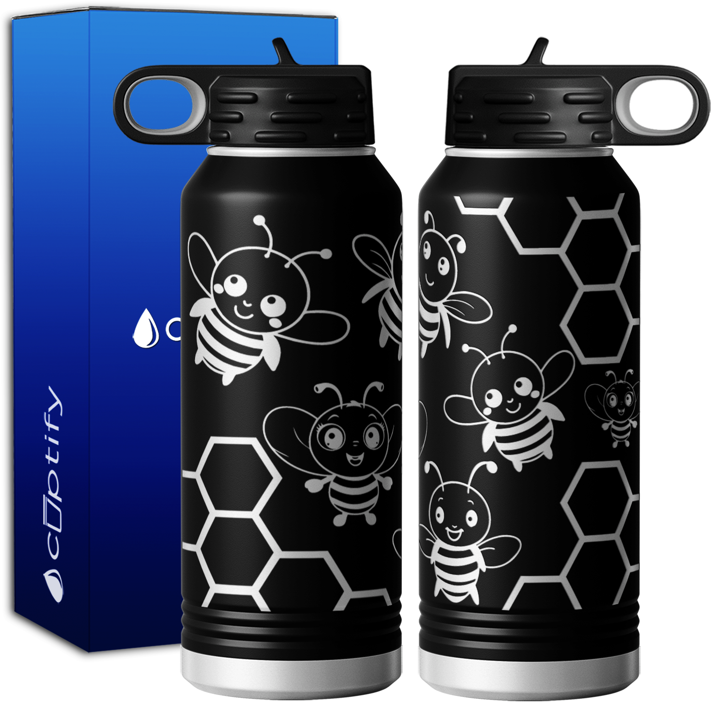 Cute Bees 32oz Sport Water Bottle
