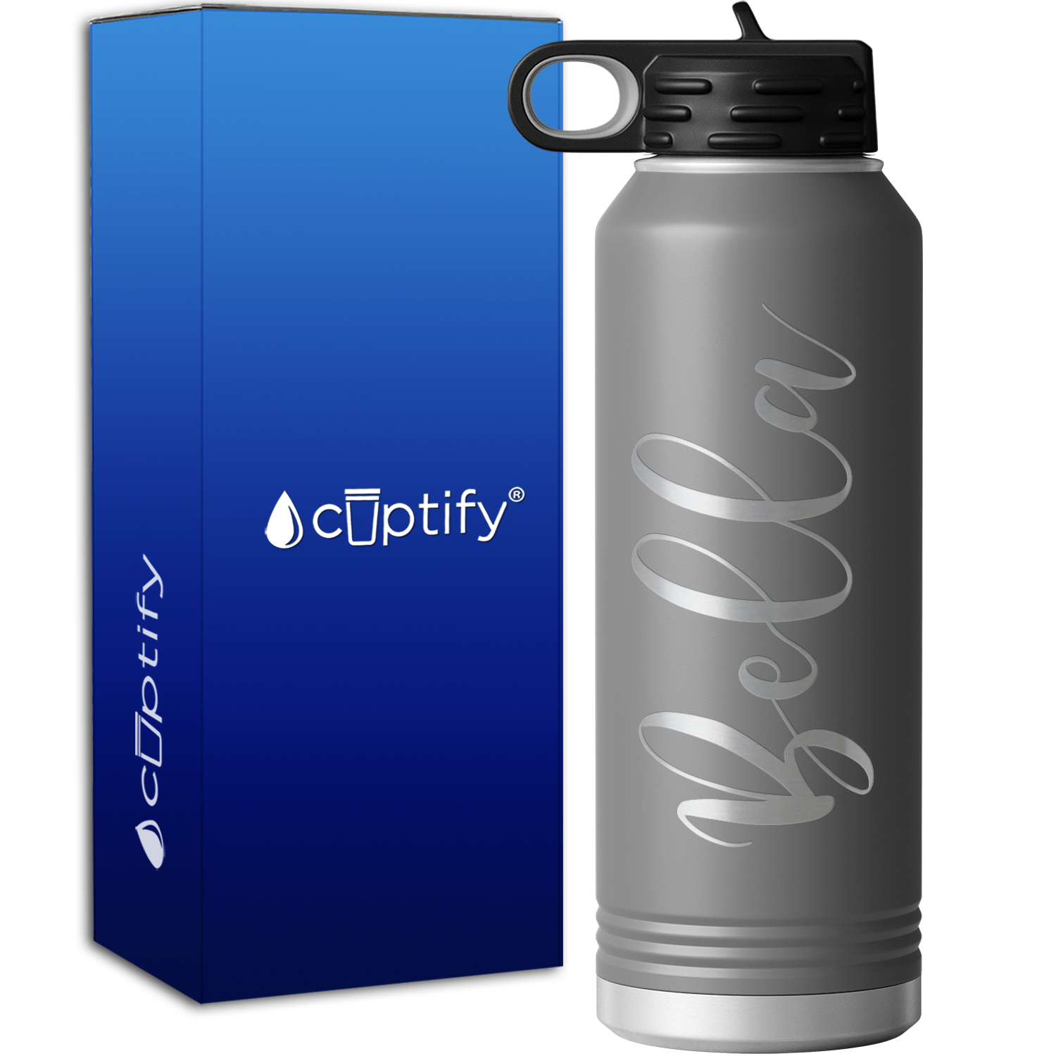 Personalized Slate 40oz Engraved Sport Water Bottle