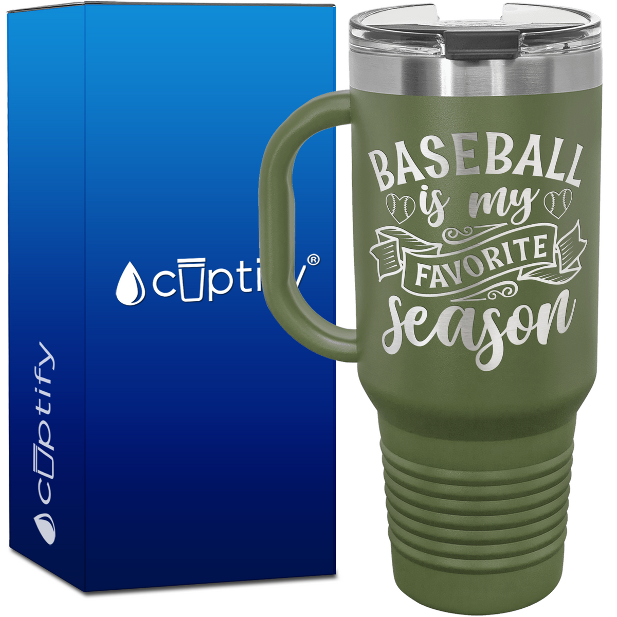 Baseball is My Favorite Season 40oz Baseball Travel Mug