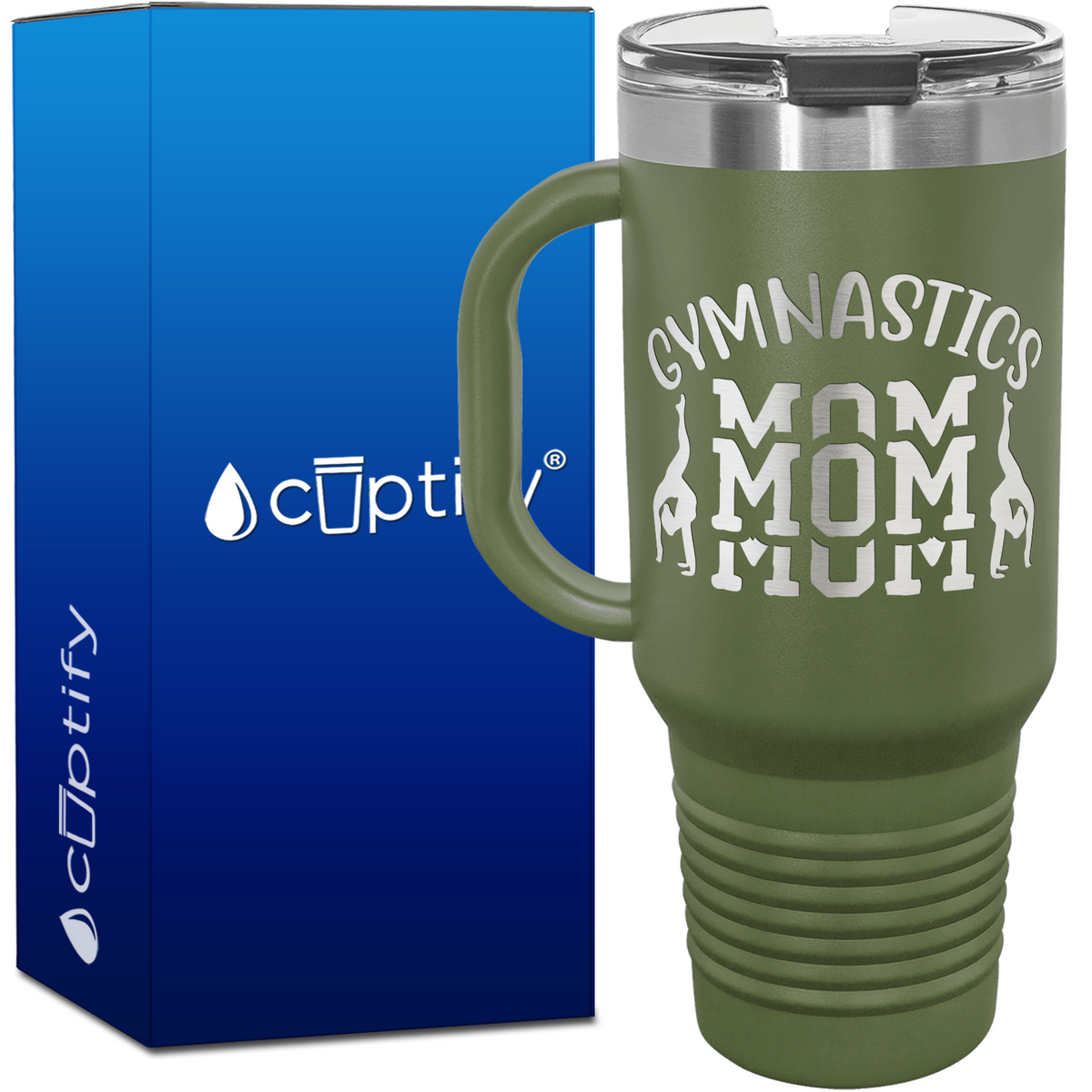 Gymnastics Mom Silhouette 40oz Gymnastics Travel Mug