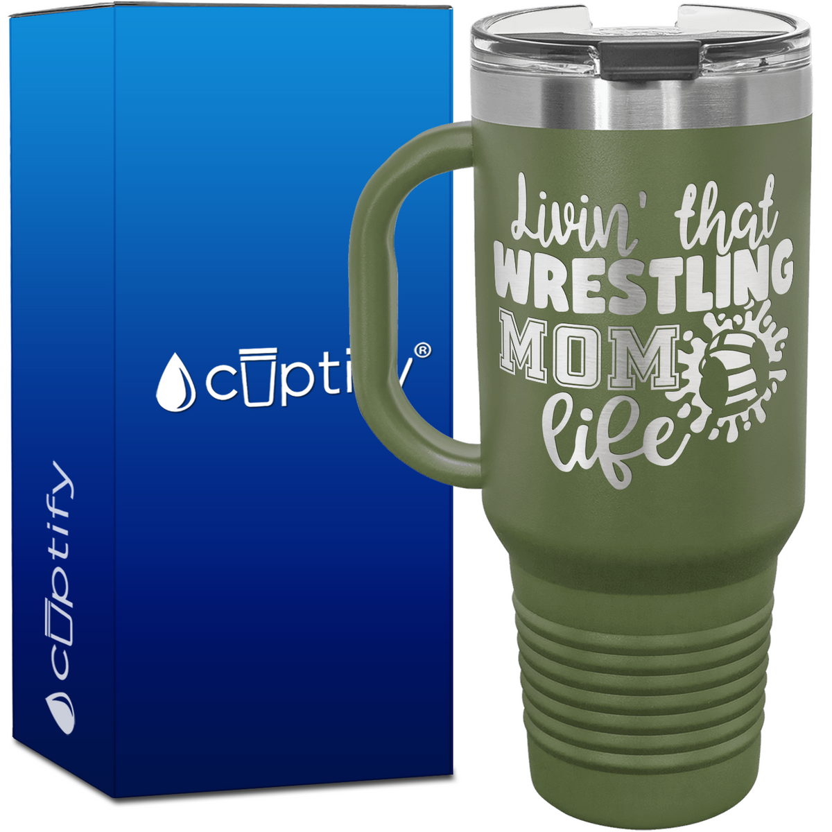 Livin' that Wrestling Mom Life 40oz Travel Mug