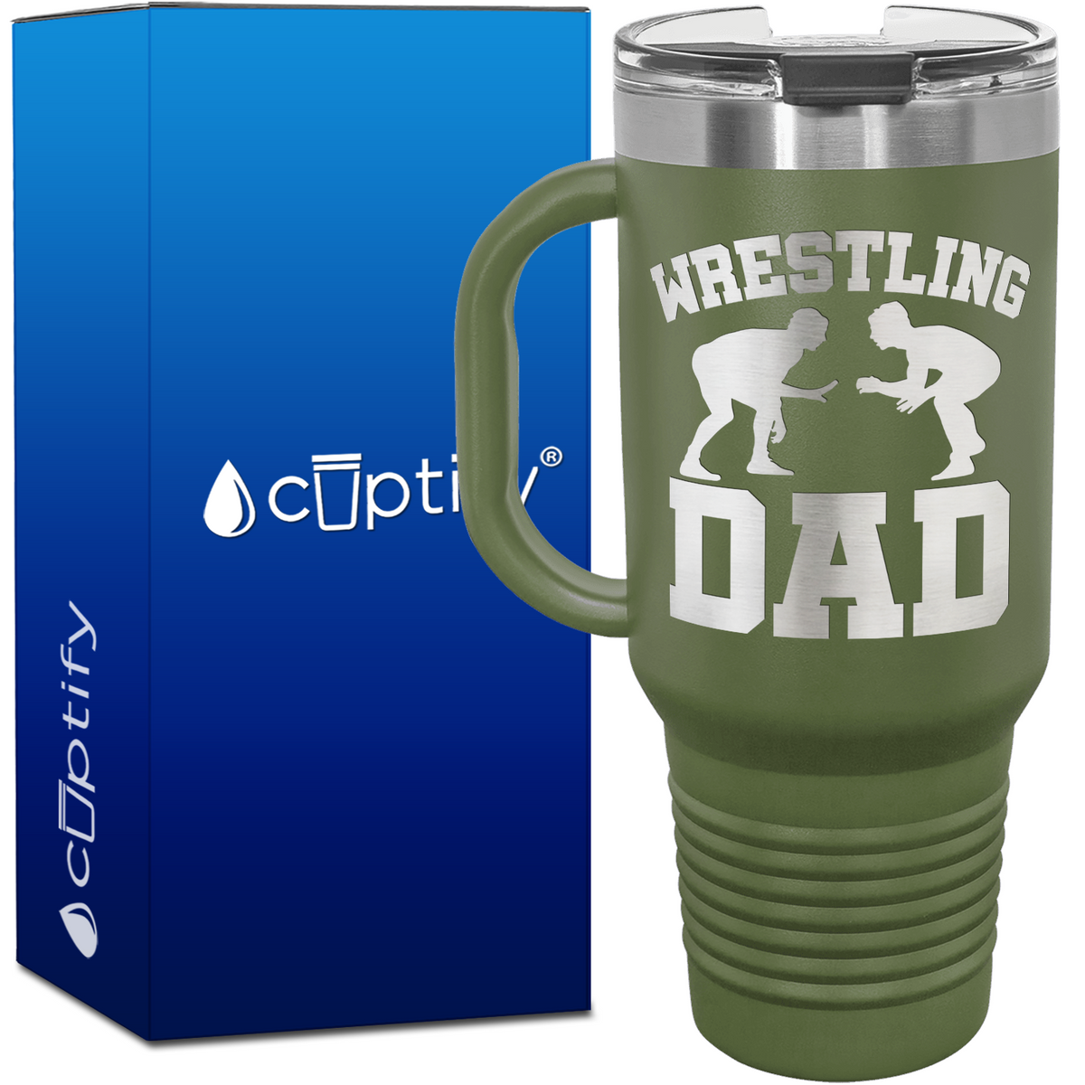 Wrestling Dad 40oz Travel Mug