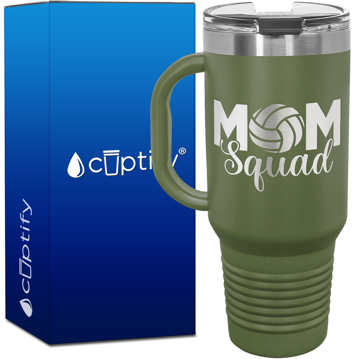 Mom Squad 40oz Volleyball Travel Mug