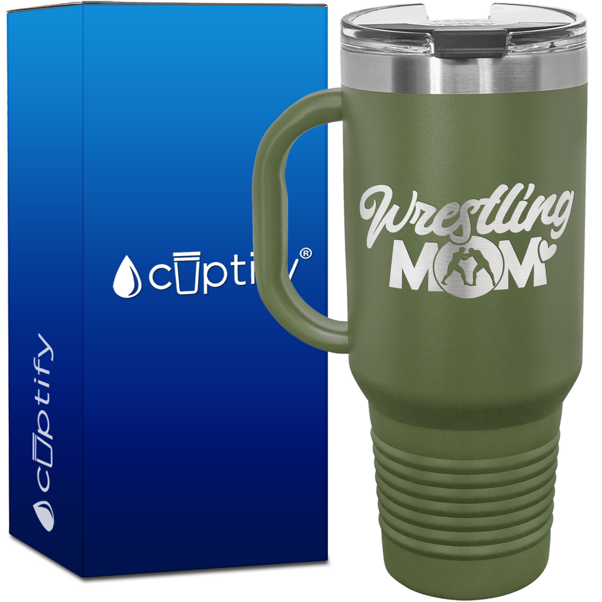 Wrestling Mom 40oz Travel Mug