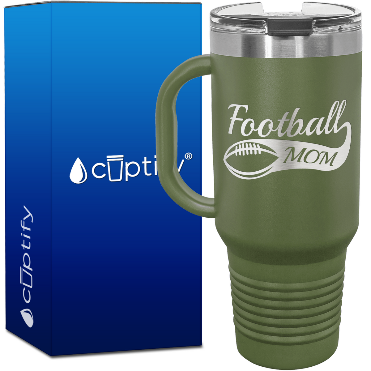Football Mom 40oz Mom Travel Mug