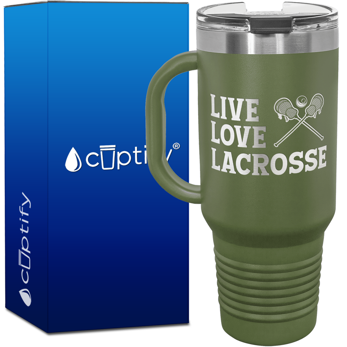Live Love Lacrosse 40oz Lacrosse Travel Mug