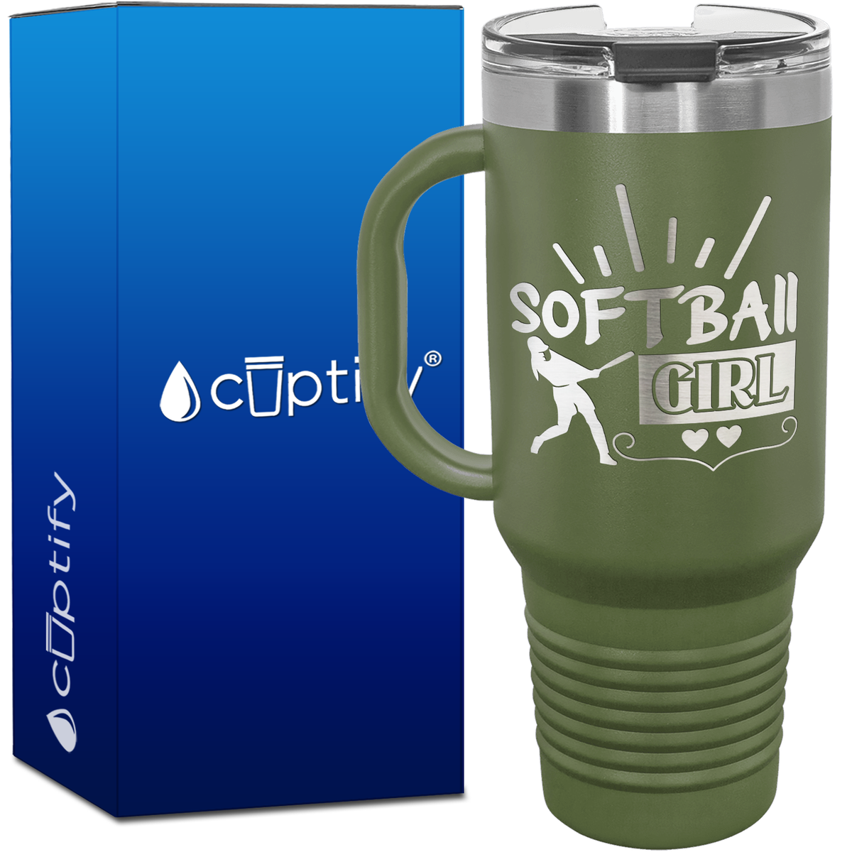 Softball Girl 40oz Softball Travel Mug