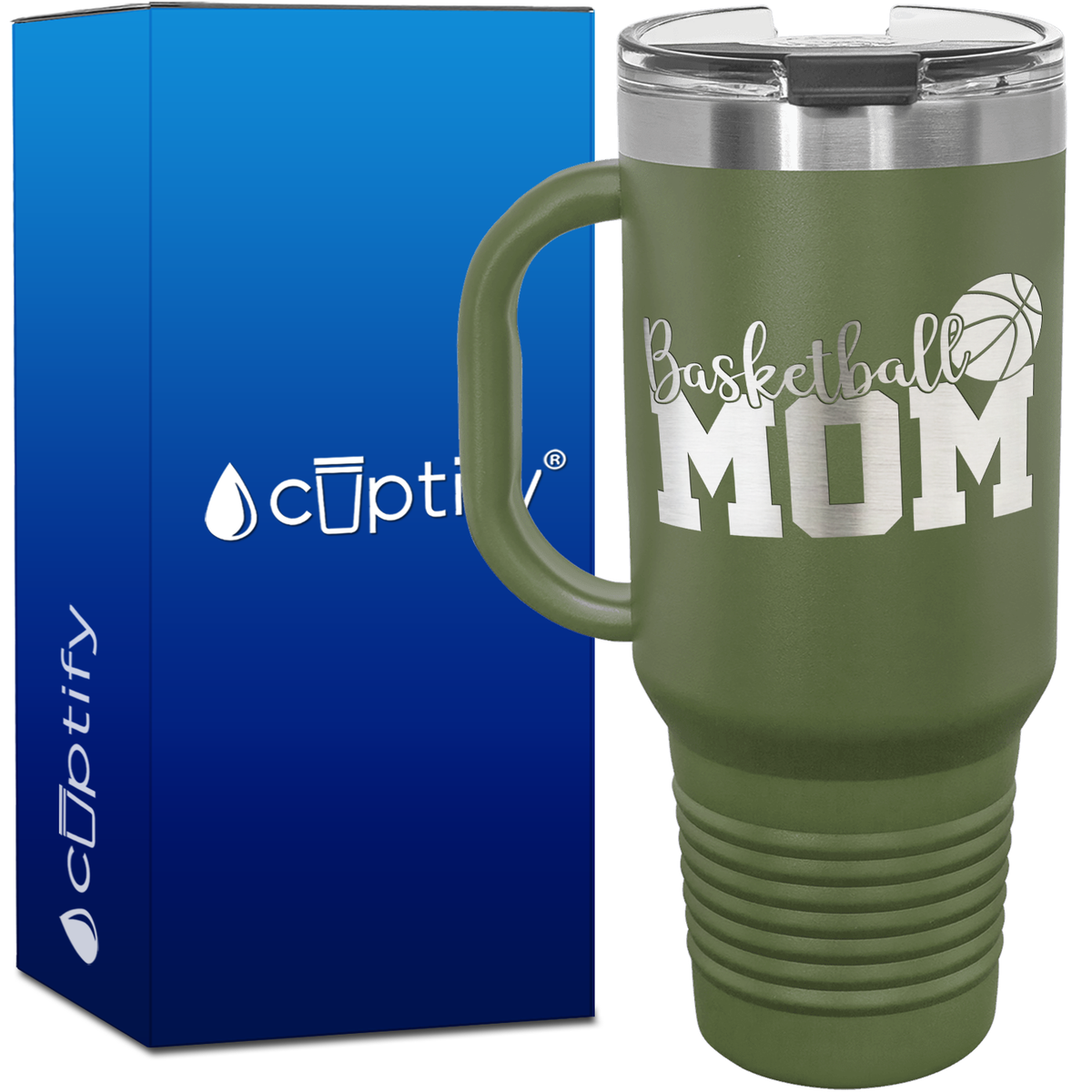 Basketball Mom 40oz Basketball Travel Mug