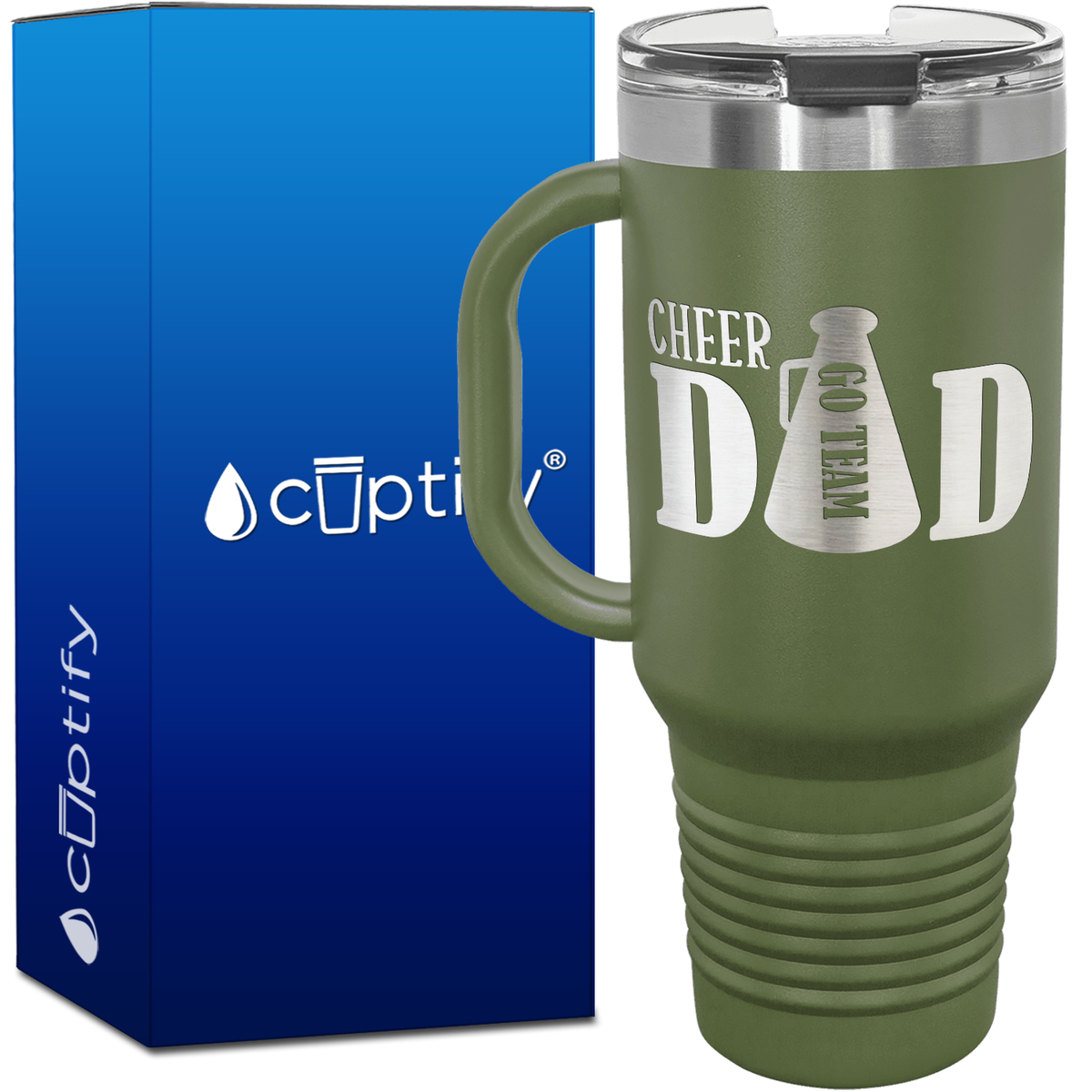 Cheer Dad Go Team 40oz Cheer Travel Mug