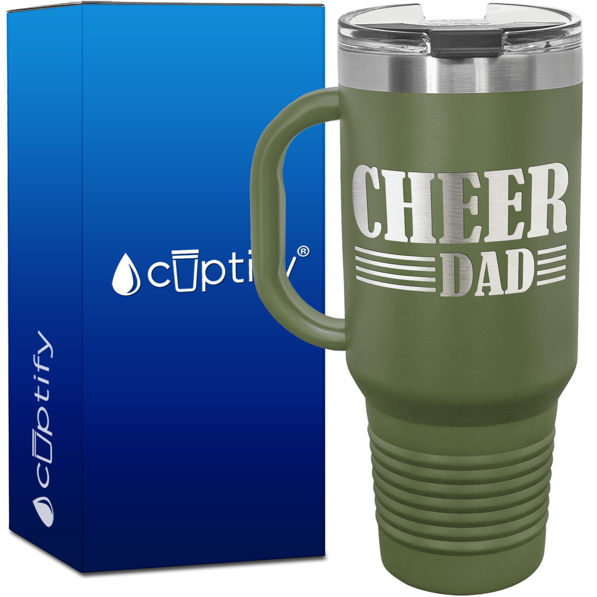 Cheer Dad Lines 40oz Cheer Travel Mug