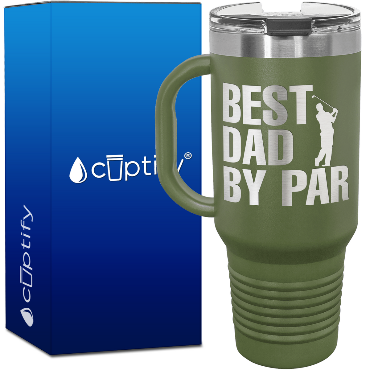 Best Dad by Par 40oz Golf Travel Mug