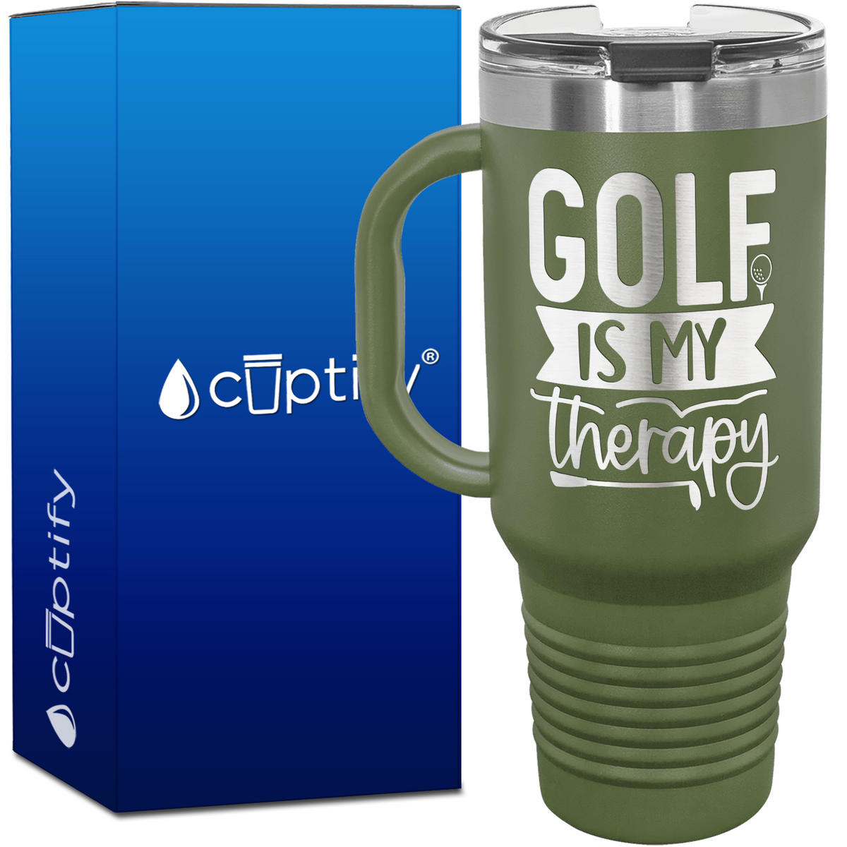 Golf is My Therapy 40oz Golf Travel Mug