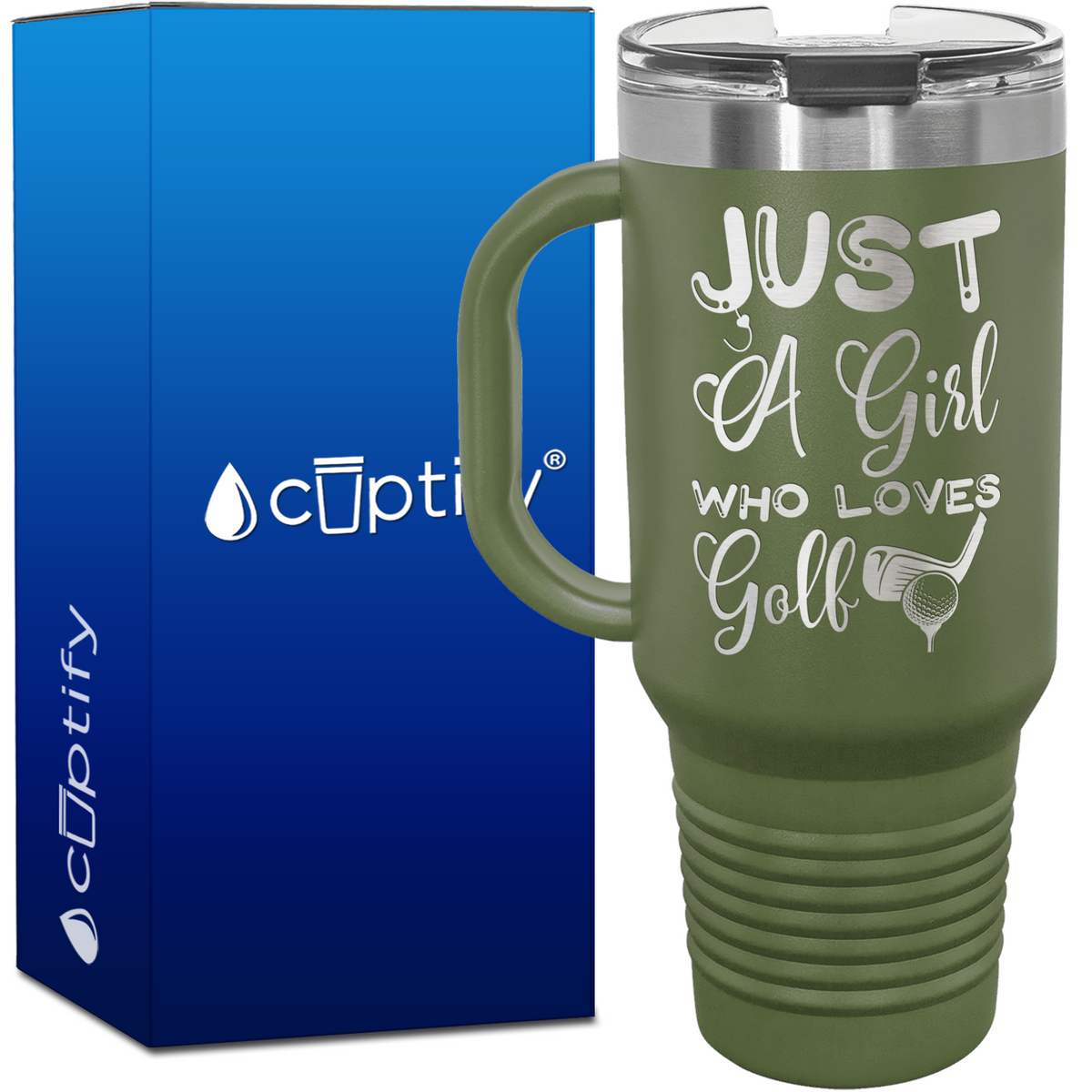 Just a Girl Who Loves Golf 40oz Golf Travel Mug