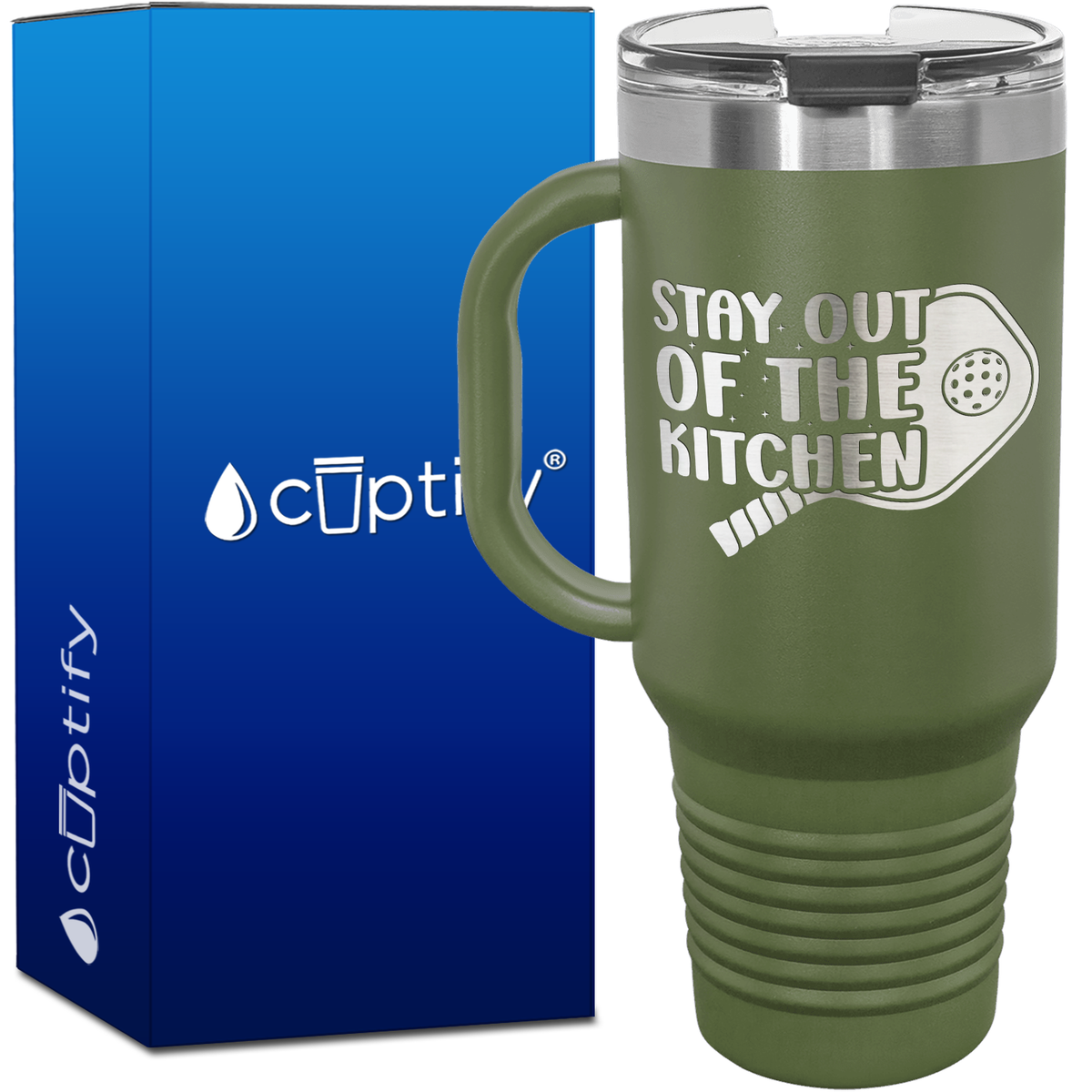 Stay Out of the Kitchen Pickleball 40oz Pickleball Travel Mug
