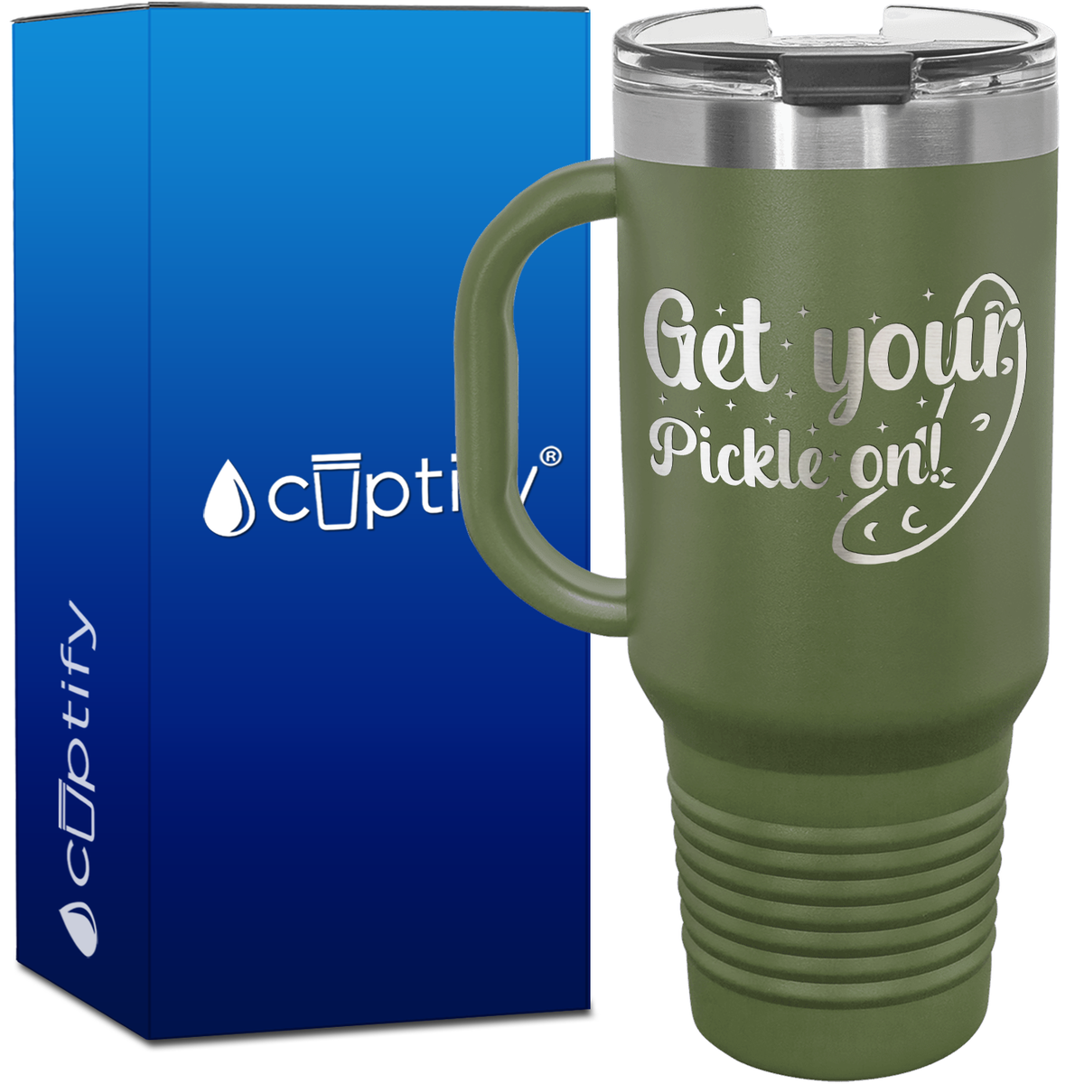 Get Your Pickle On 40oz Pickleball Travel Mug