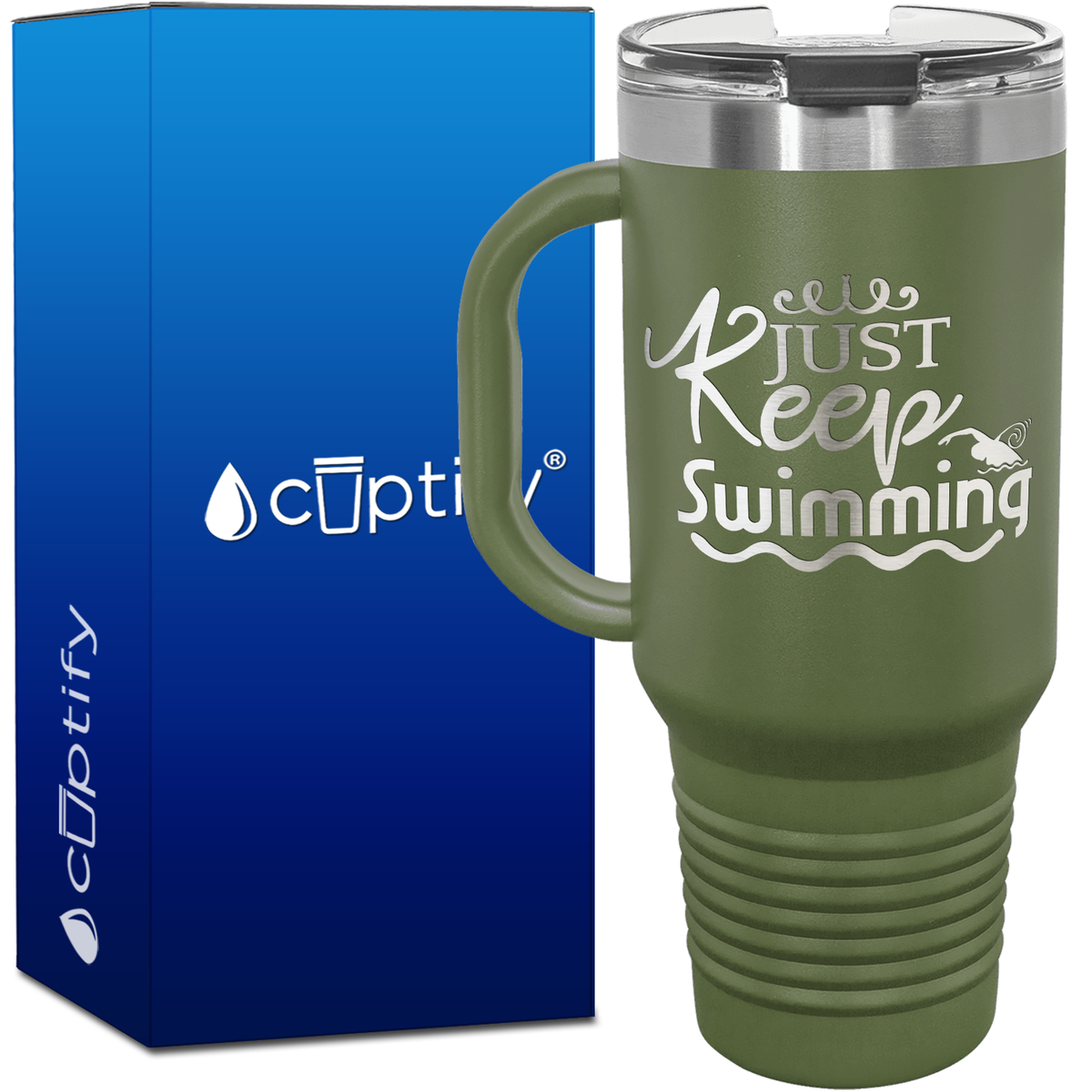 Just Keep Swimming 40oz Swimming Travel Mug