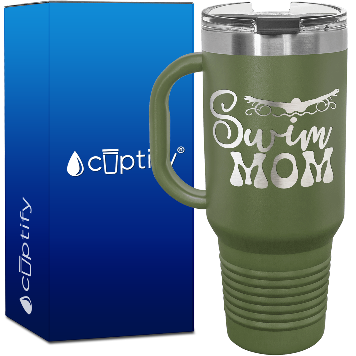 Swim Mom 40oz Swimming Travel Mug