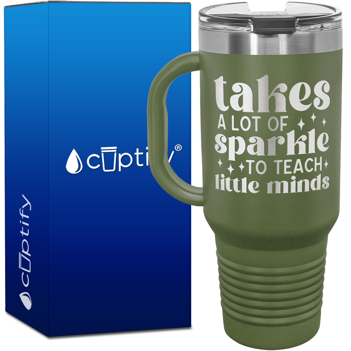Takes a Lot of Sparkle to Teach Little Minds 40oz Teacher Travel Mug