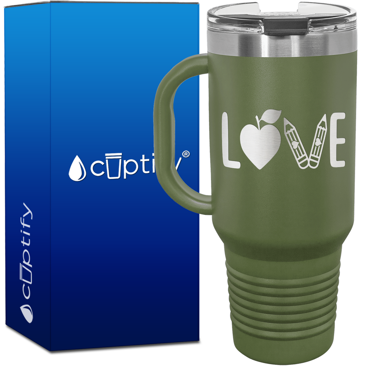 Love Teacher 40oz Teacher Travel Mug