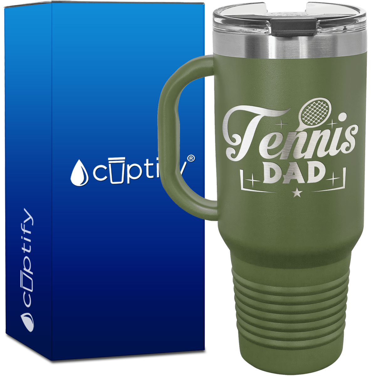 Tennis Dad 40oz Tennis Travel Mug