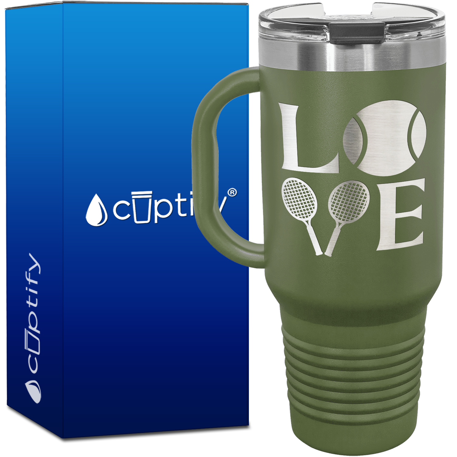 Tennis LOVE 40oz Tennis Travel Mug