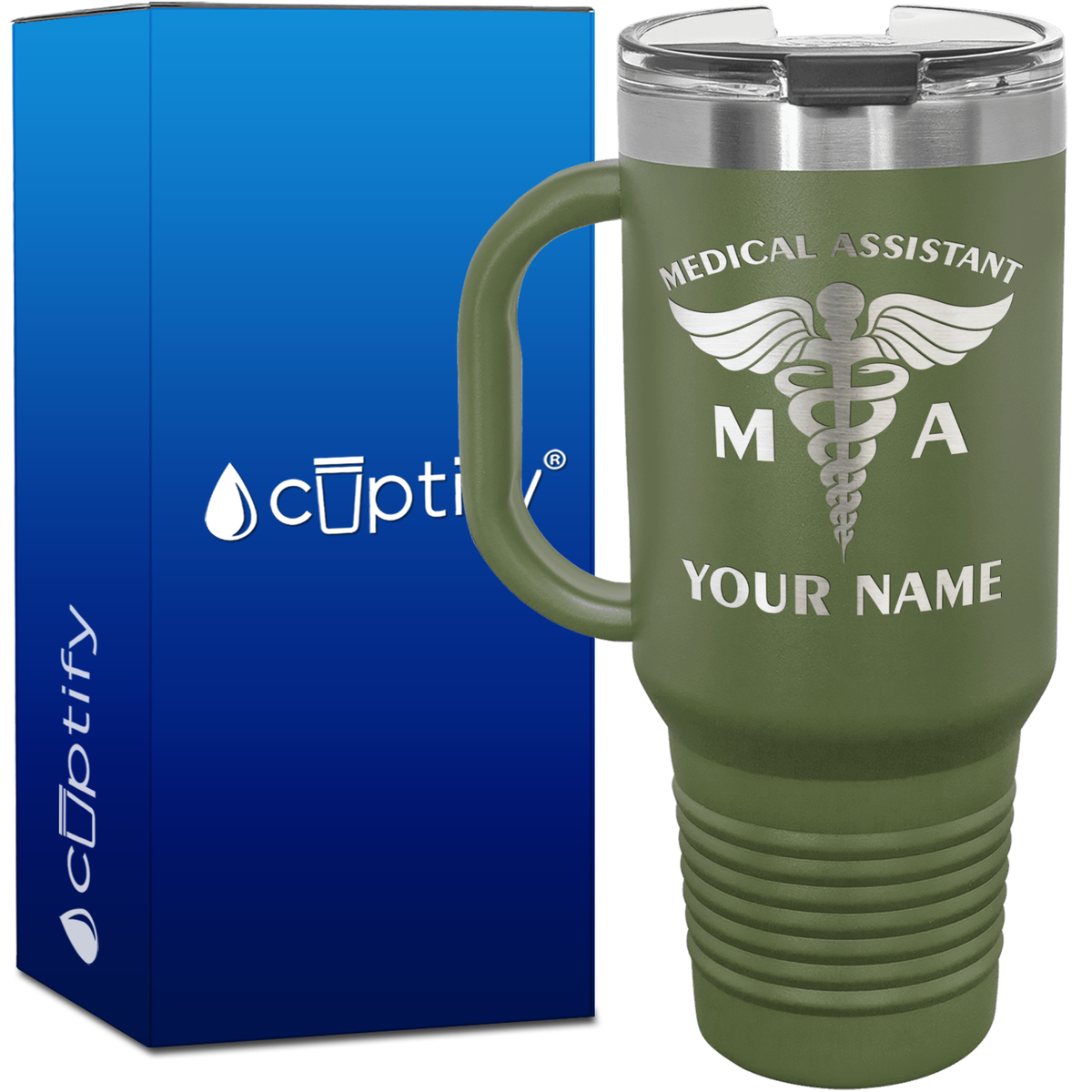 Personalized MA Medical Assistant 40oz Medical Travel Mug
