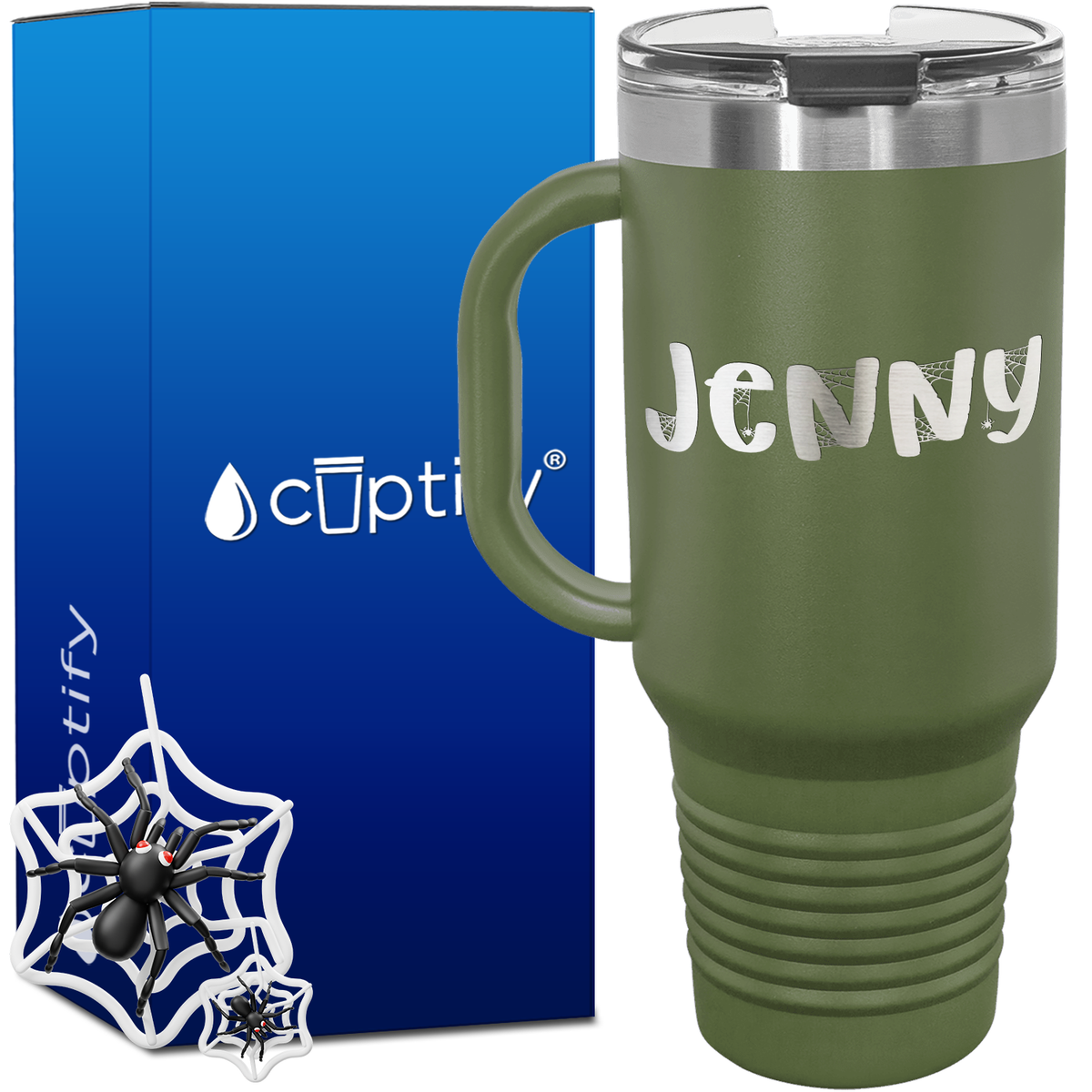 Personalized Spooky Font Style 40oz Halloween Travel Mug