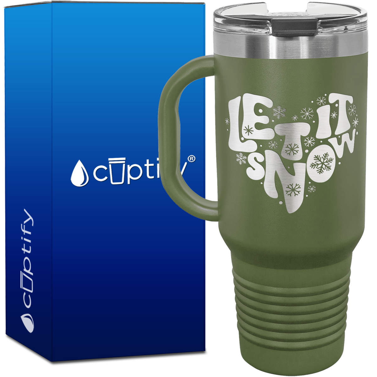 Let it Snow 40oz Christmas Travel Mug