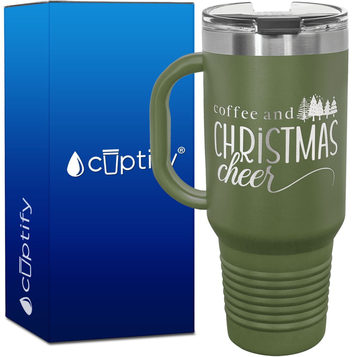 Coffee and Christmas Cheer 40oz Travel Mug