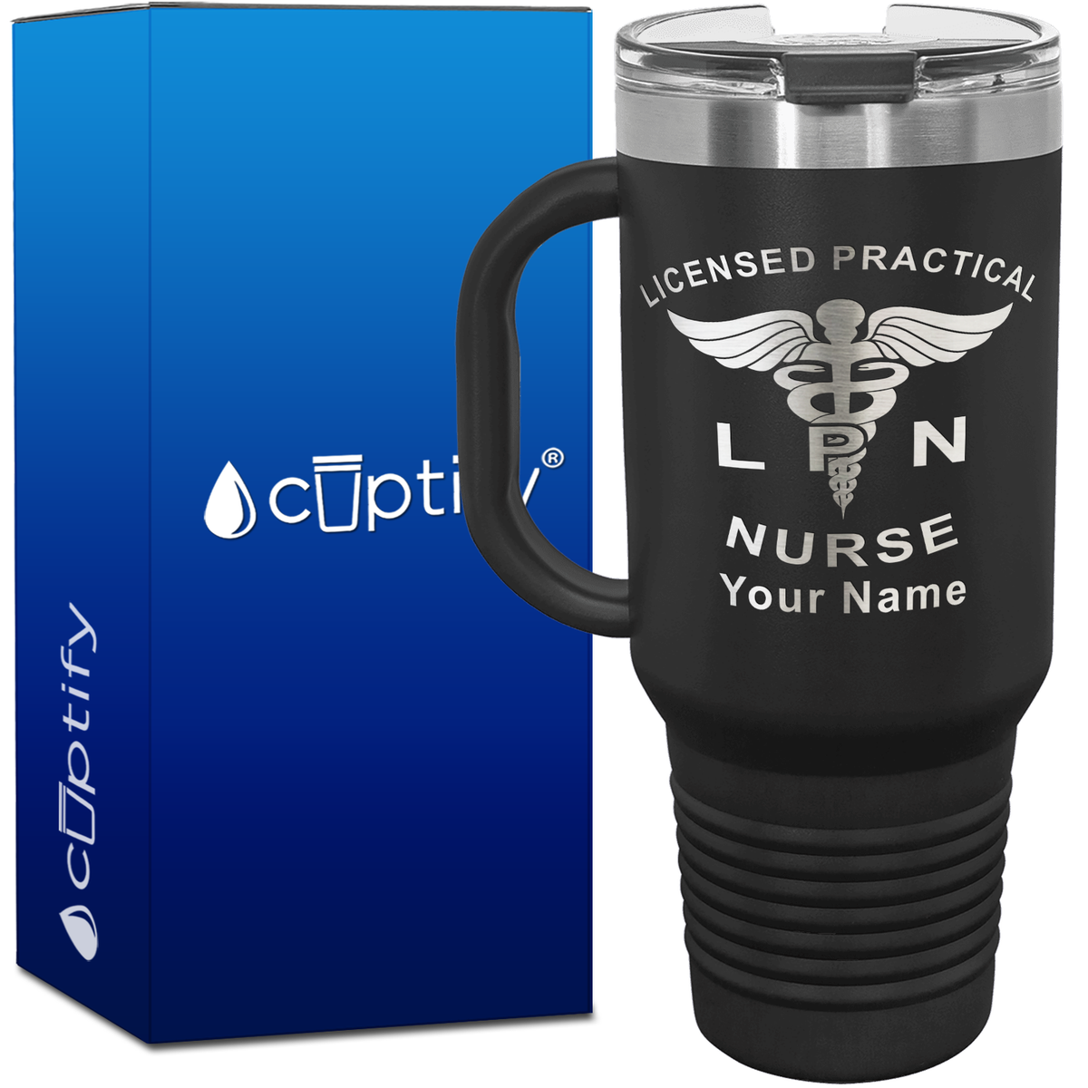 Personalized LPN Licensed Practical Nurse 40oz Medical Travel Mug