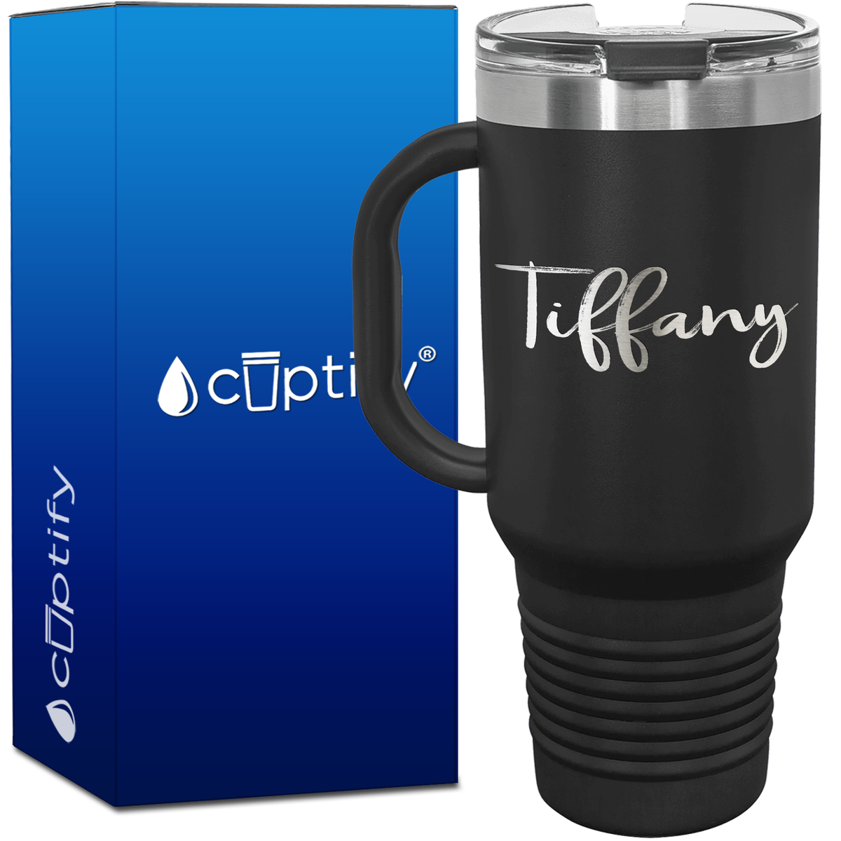 Personalized Tiffany Font Style 40oz Personalized Travel Mug