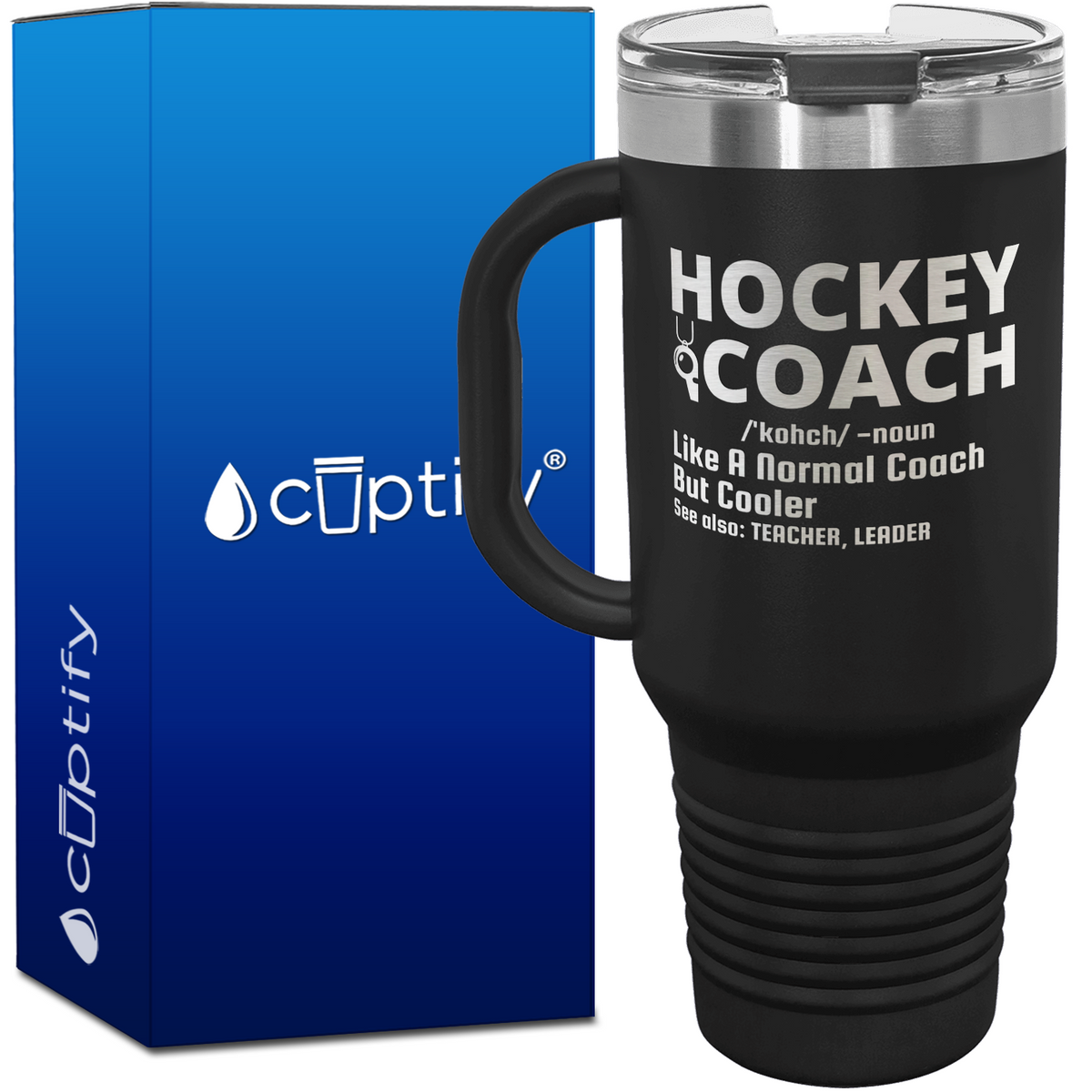 Hockey Coach Like a Normal Coach But Coole 40oz Travel Mug