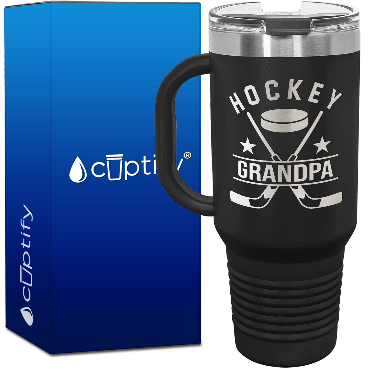 Hockey Grandpa 40oz Travel Mug