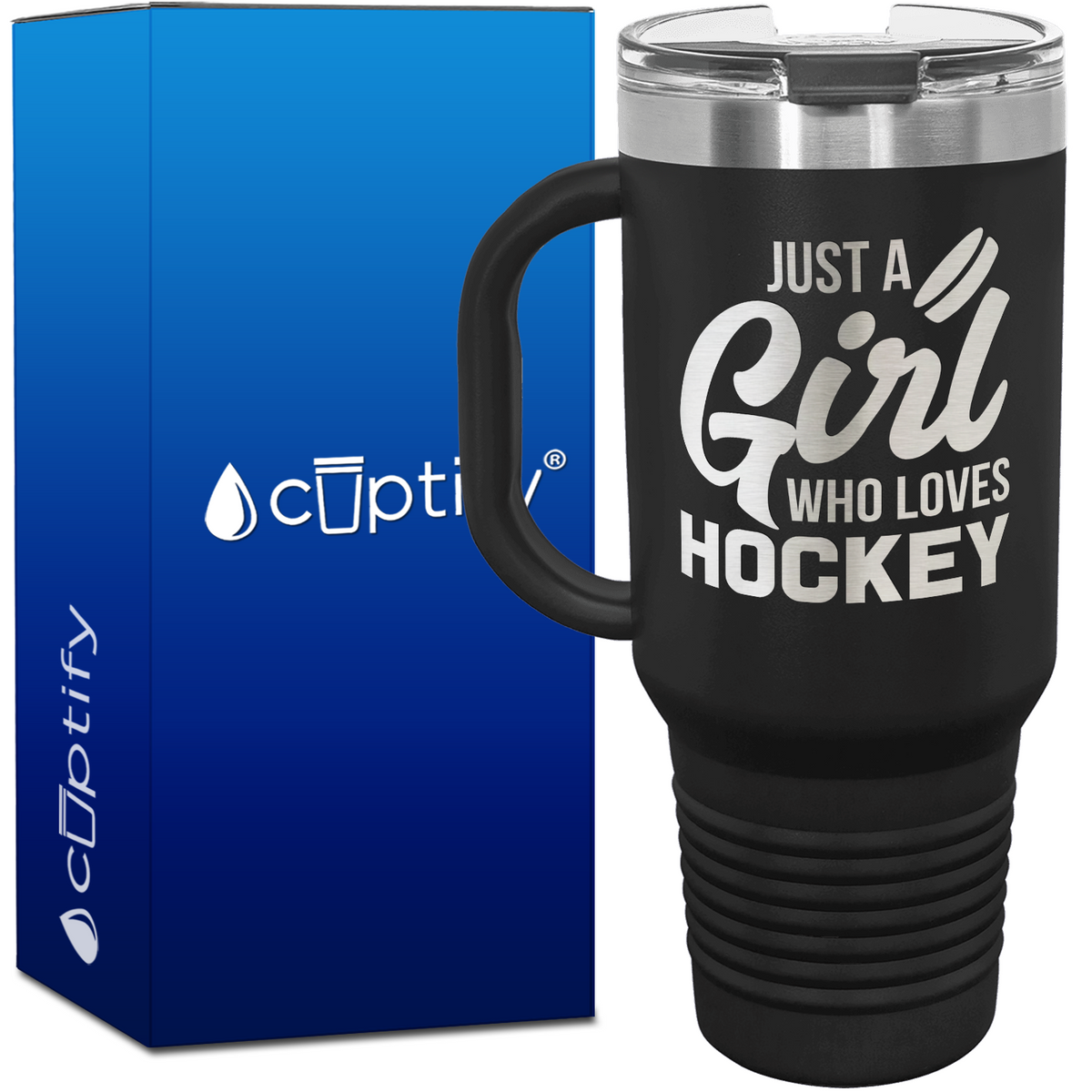 Just a Girl Who Loves Hockey 40oz Travel Mug