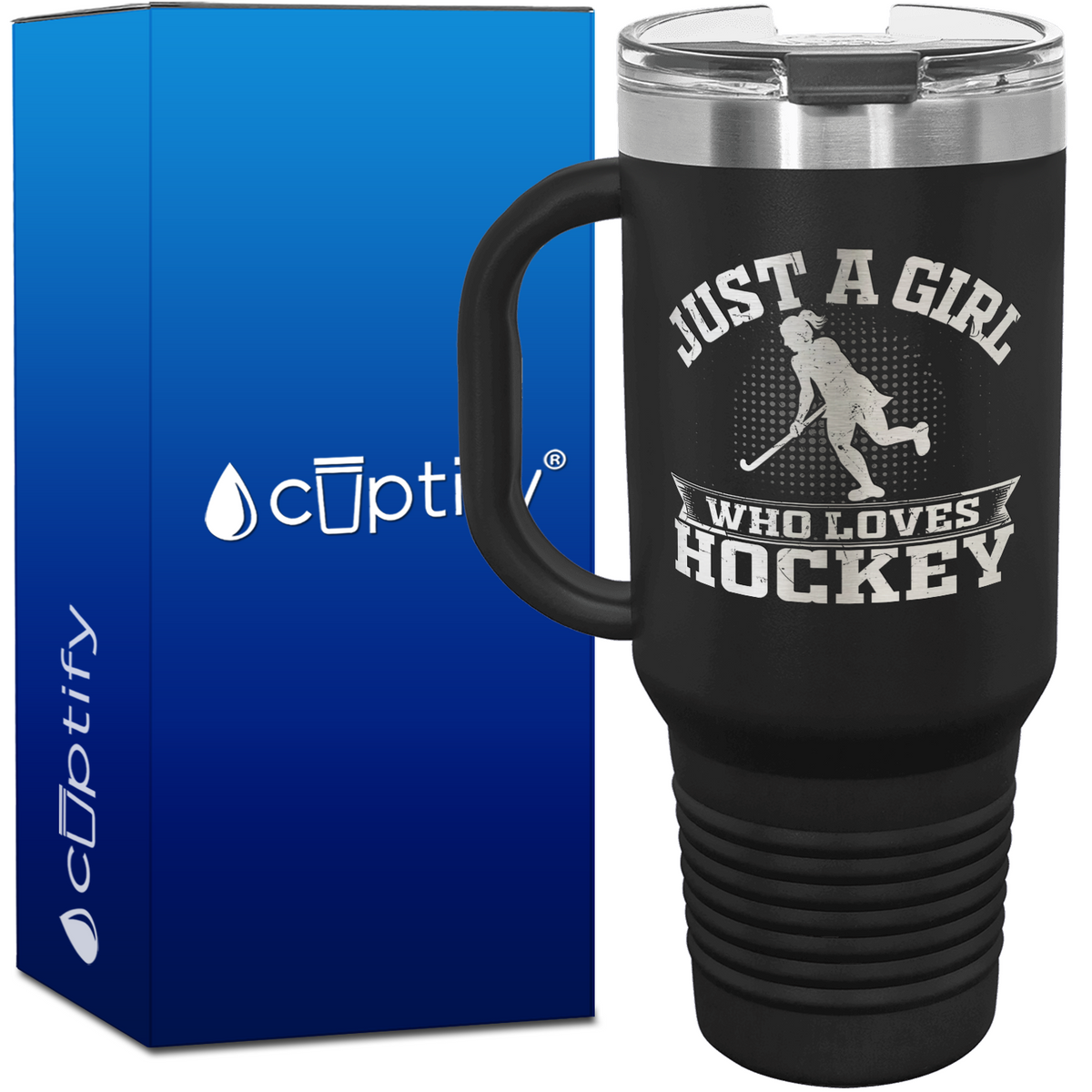 Just a Girl Who Loves Hockey 40oz Travel Mug