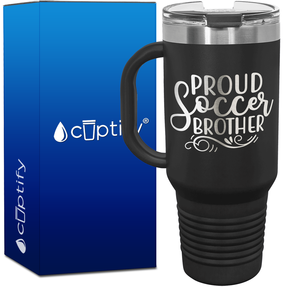 Proud Soccer Brother 40oz Soccer Travel Mug