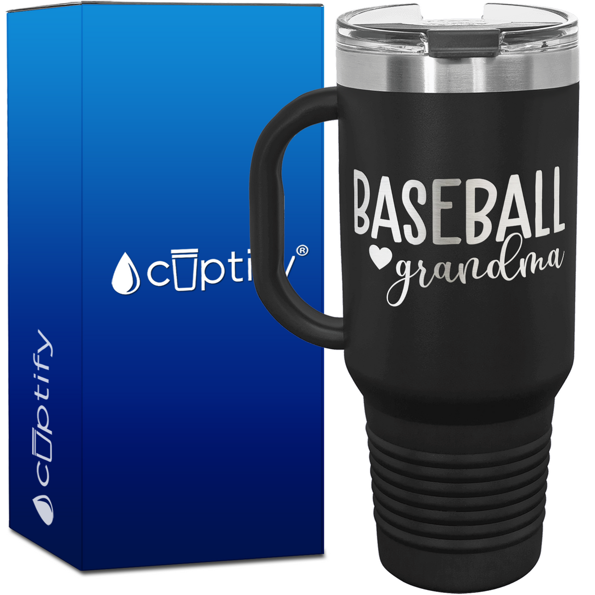 Baseball Grandma 40oz Baseball Travel Mug