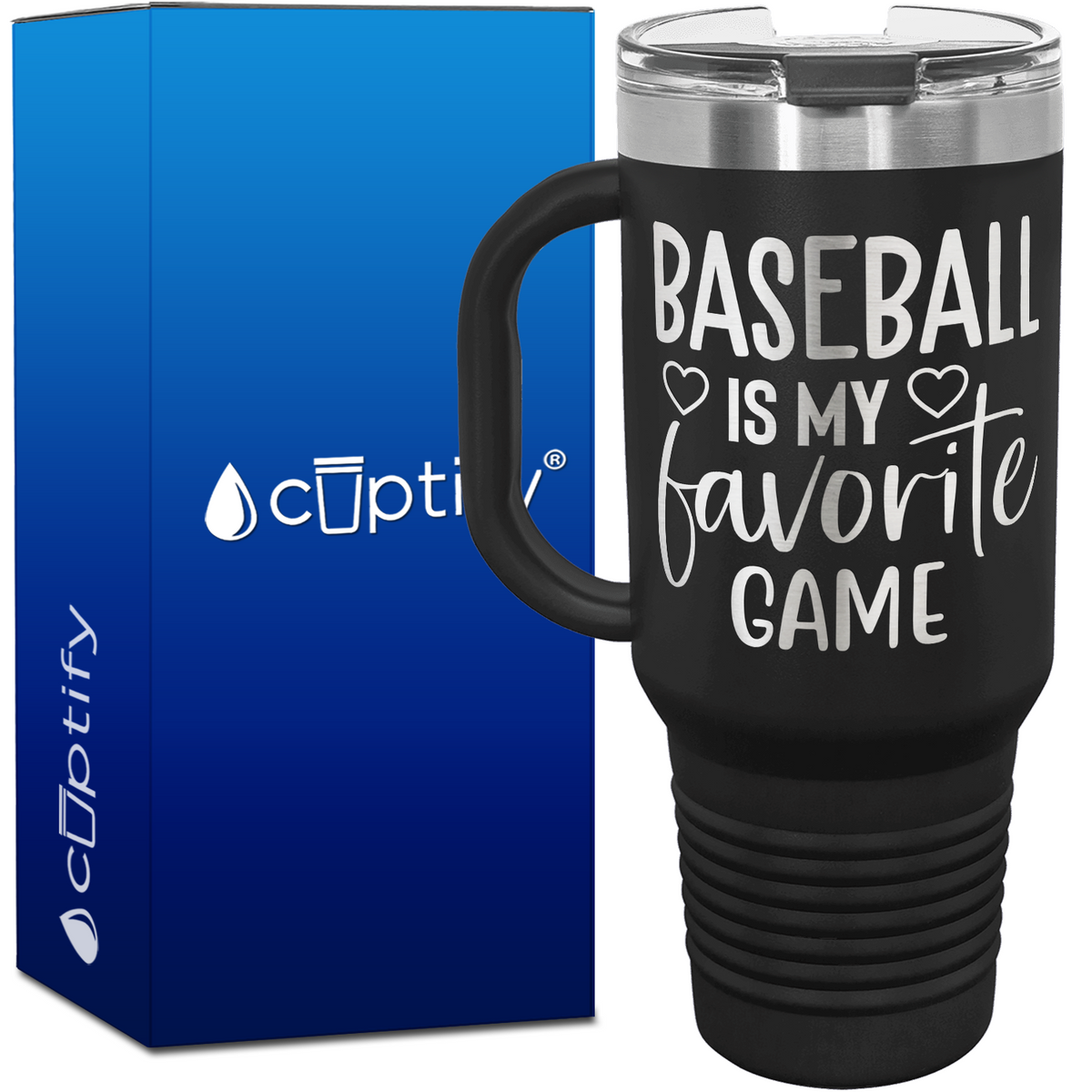Baseball is My Favorite Game 40oz Baseball Travel Mug