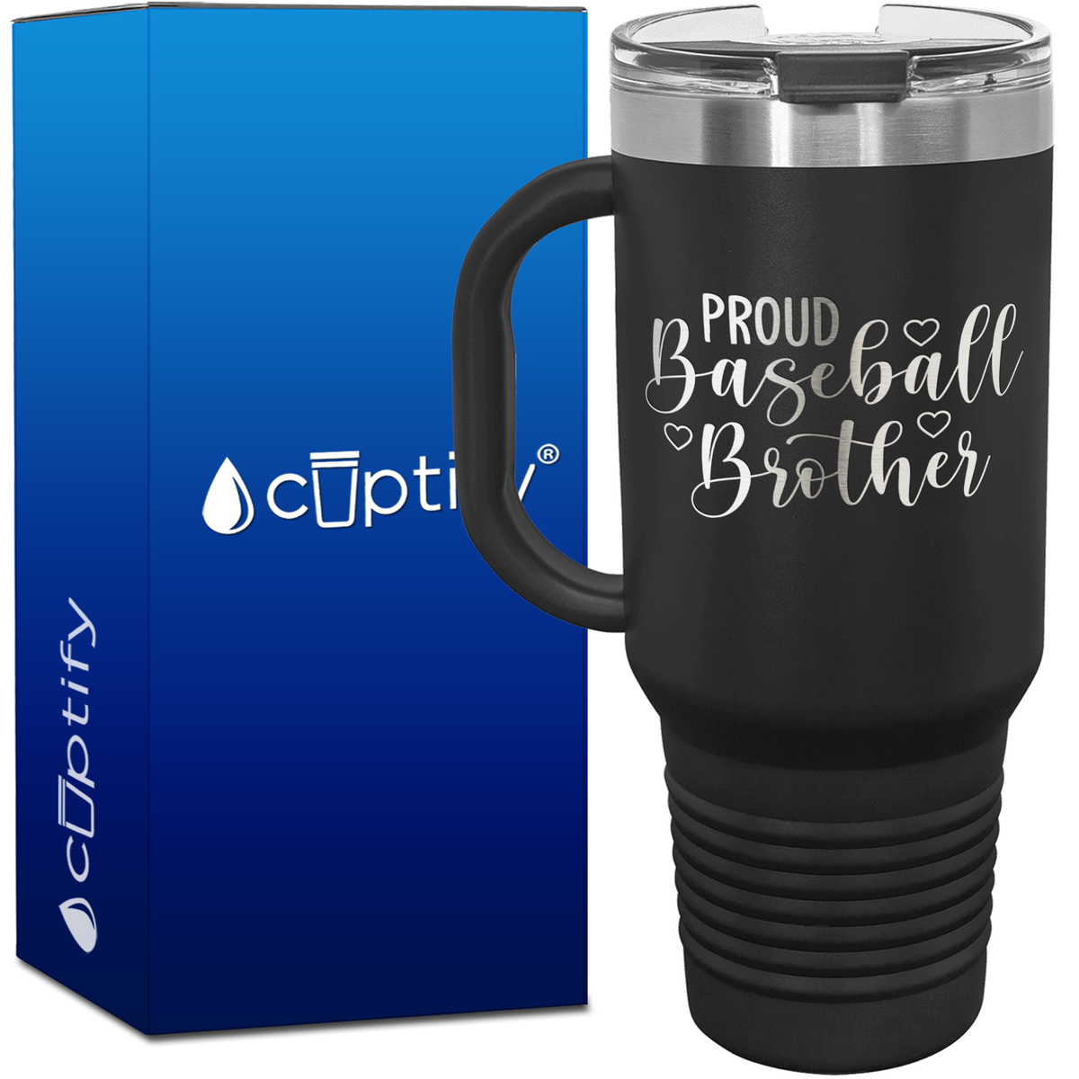 Proud Baseball Brother 40oz Baseball Travel Mug