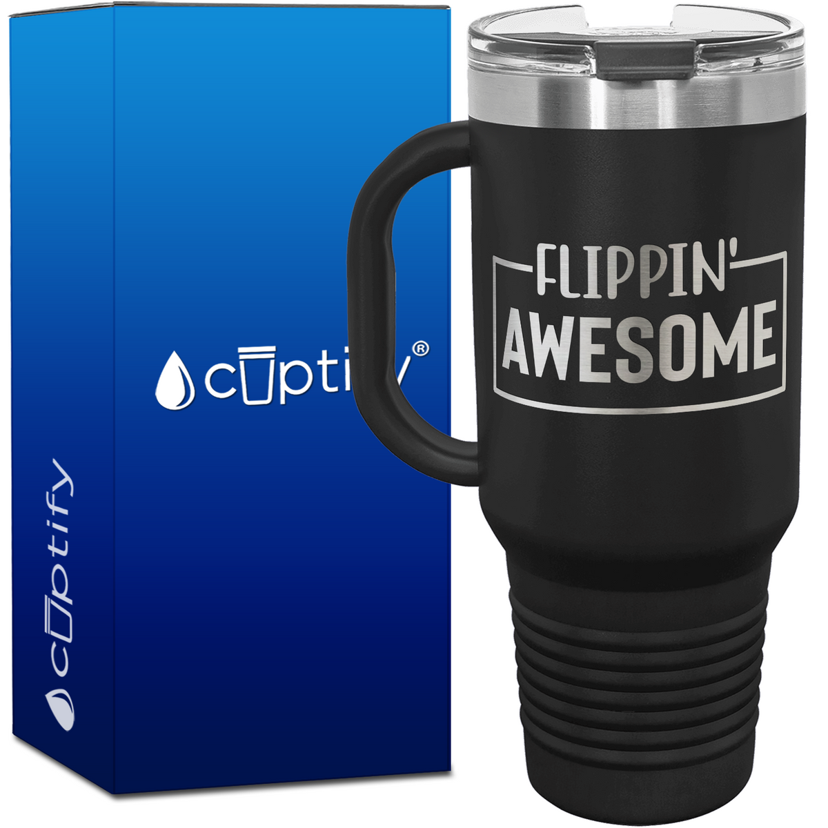Flippin' Awesome 40oz Gymnastics Travel Mug